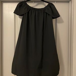 Black off-the-shoulder dress